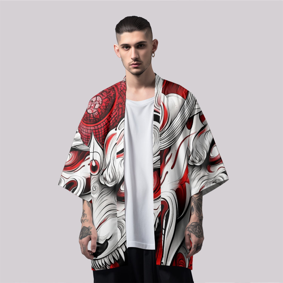 K26 Red Monster Kimono - Fierce and Chic