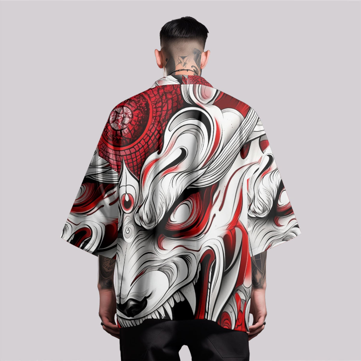 K26 Red Monster Kimono - Fierce and Chic