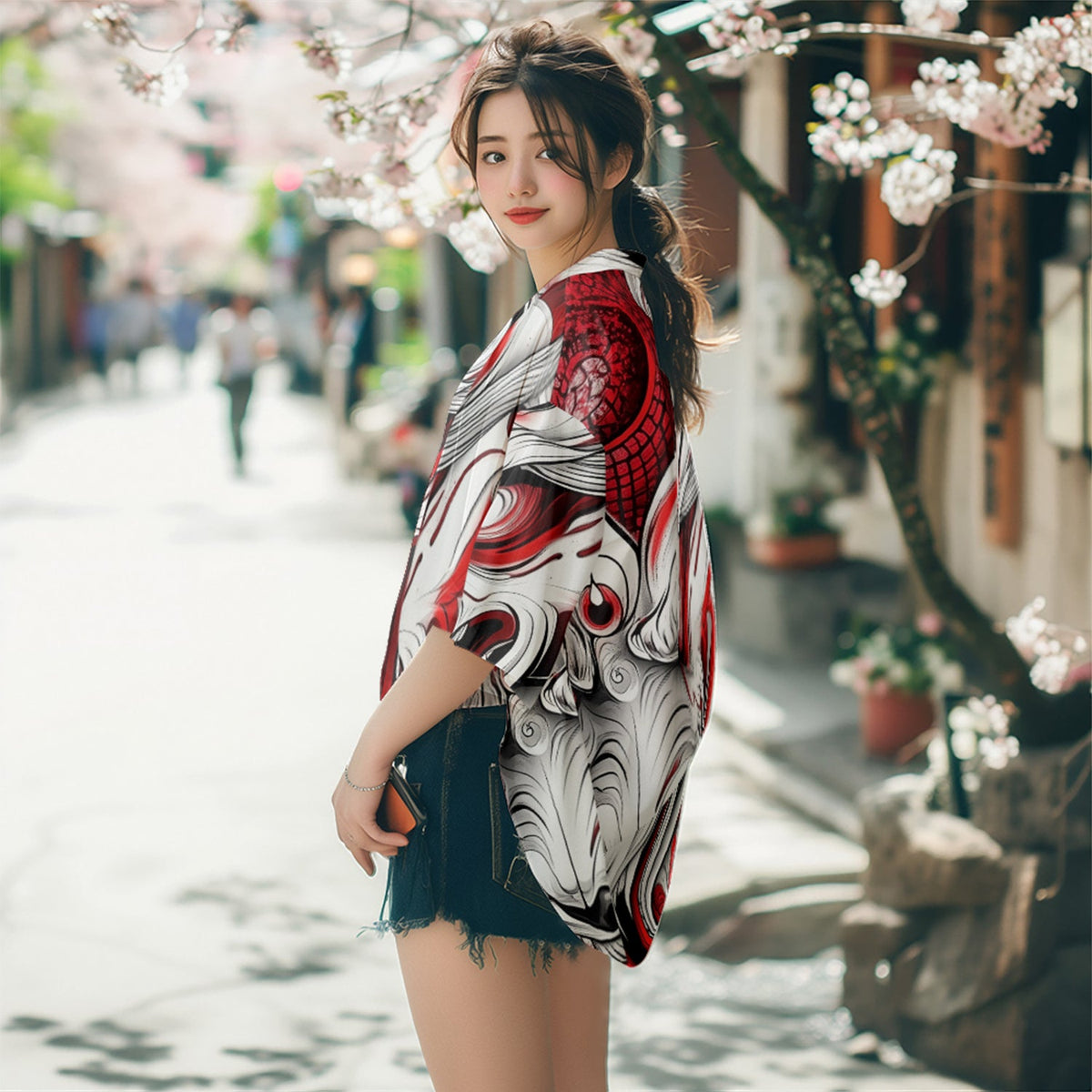 K26 Red Monster Kimono - Fierce and Chic