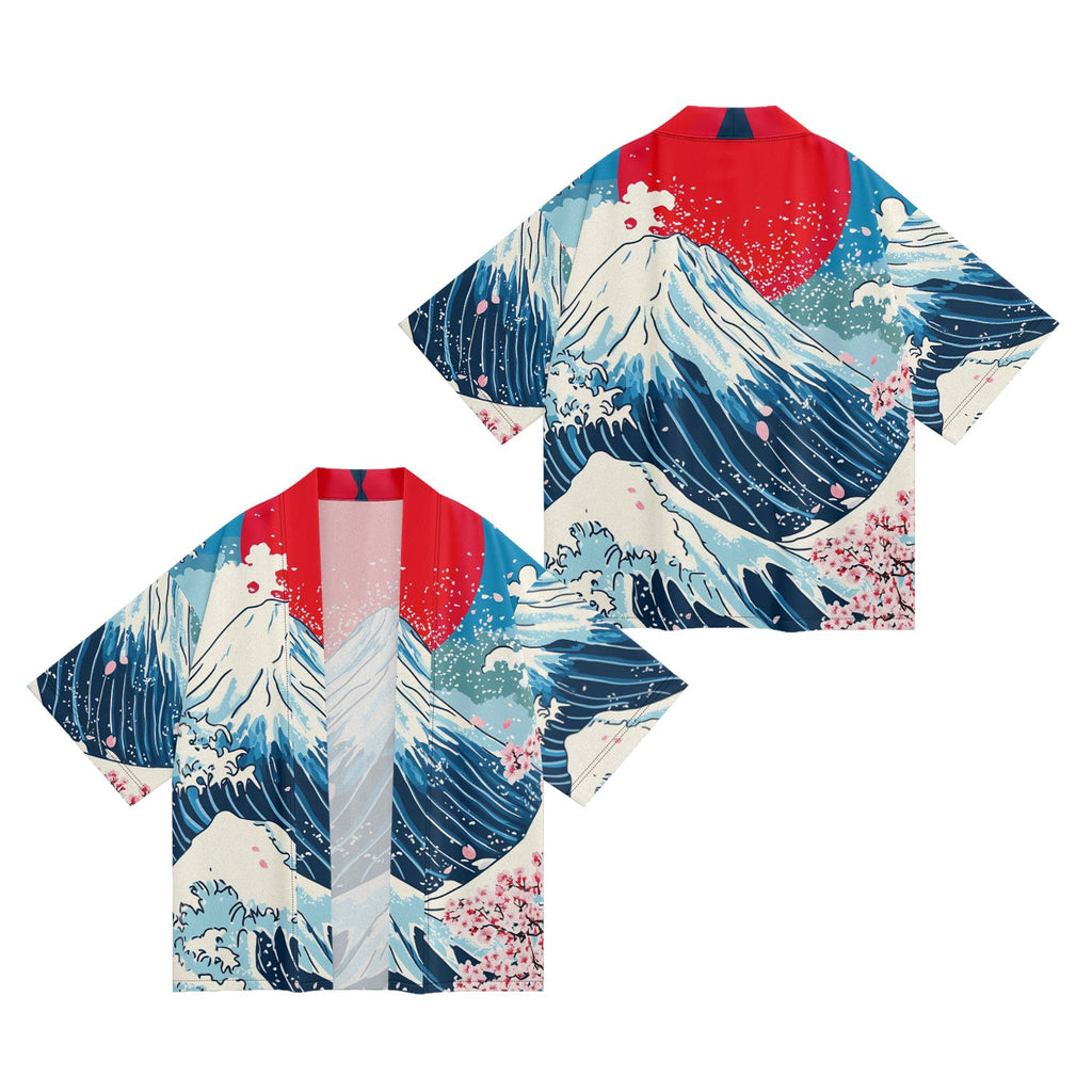 K28 Fuji Waves Kimono - Fierce and Chic