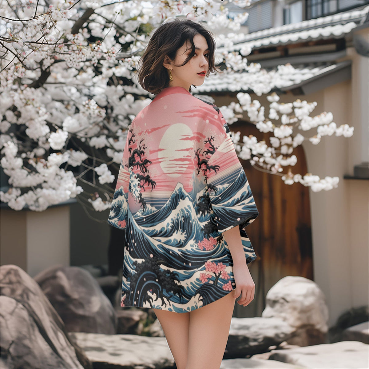 K30 Sunset Sea Kimono - Fierce and Chic