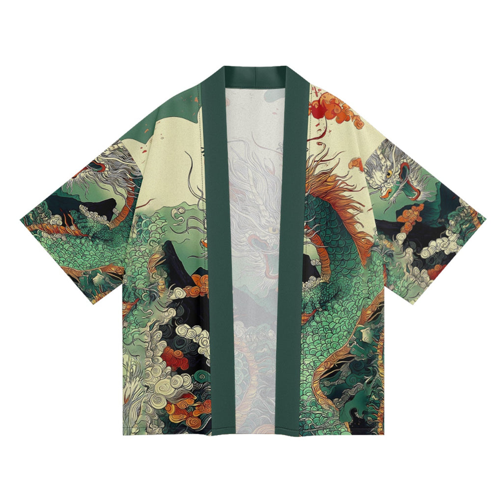 K32 Green Dragon Kimono - Fierce and Chic