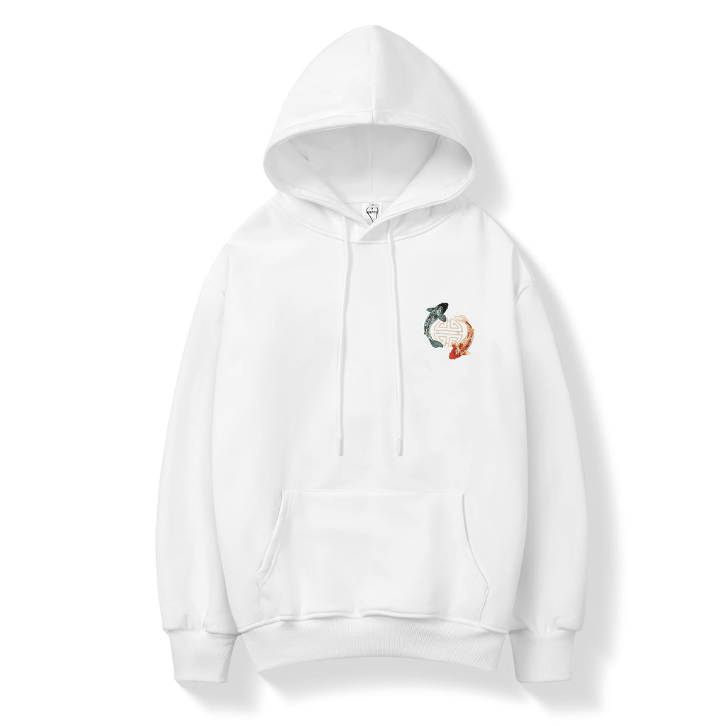 KH9008 Yin Yang Koi Embroidery Hoodie - Fierce and Chic