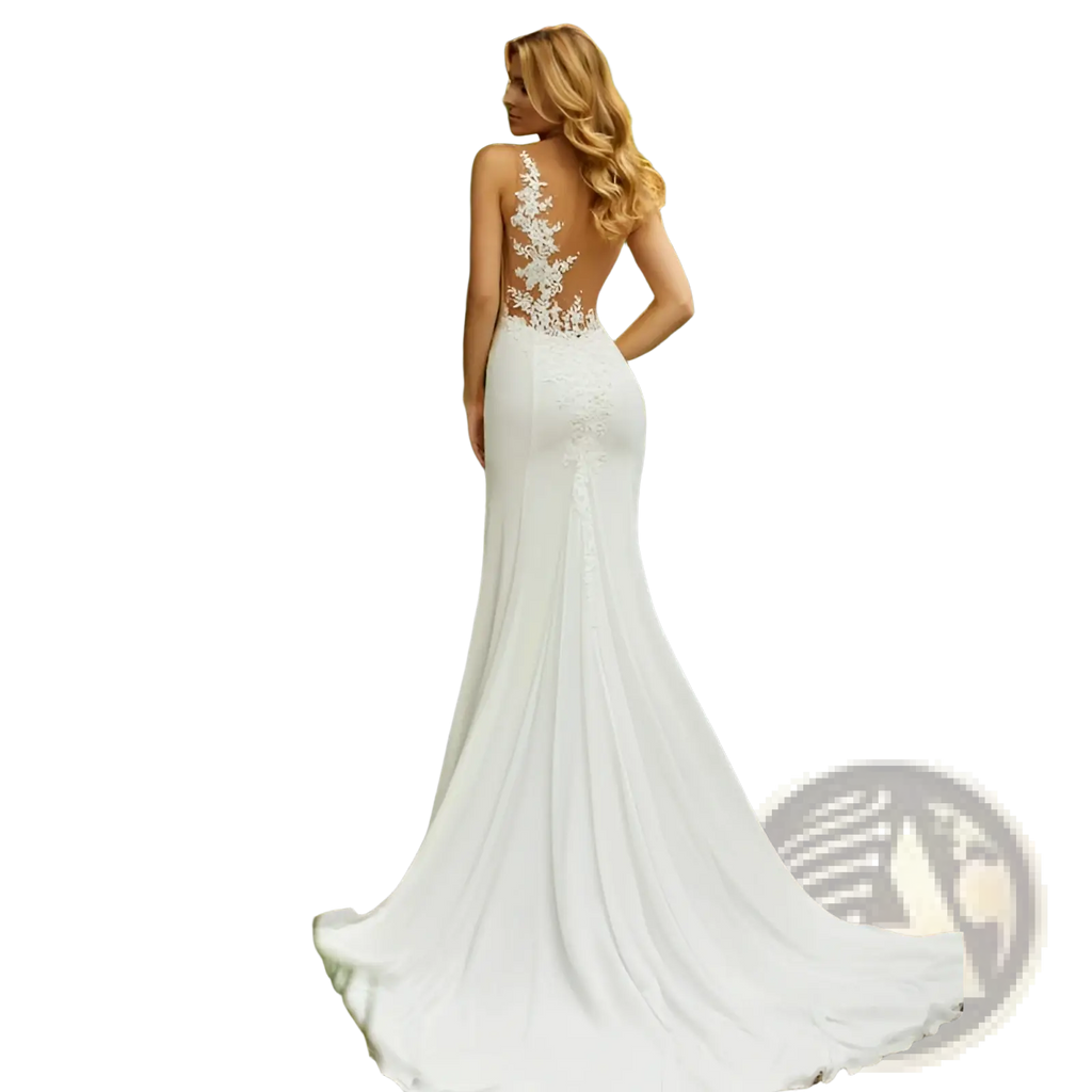 Lace Mermaid Wedding Dress with Train - Fierce and Chic