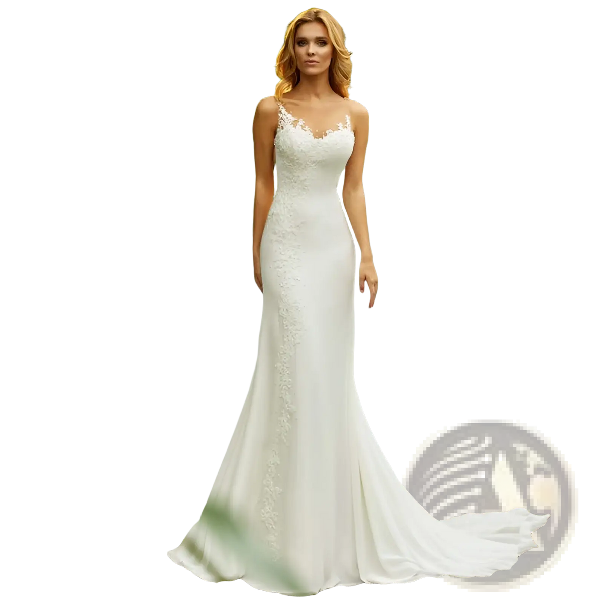 Lace Mermaid Wedding Dress with Train - Fierce and Chic