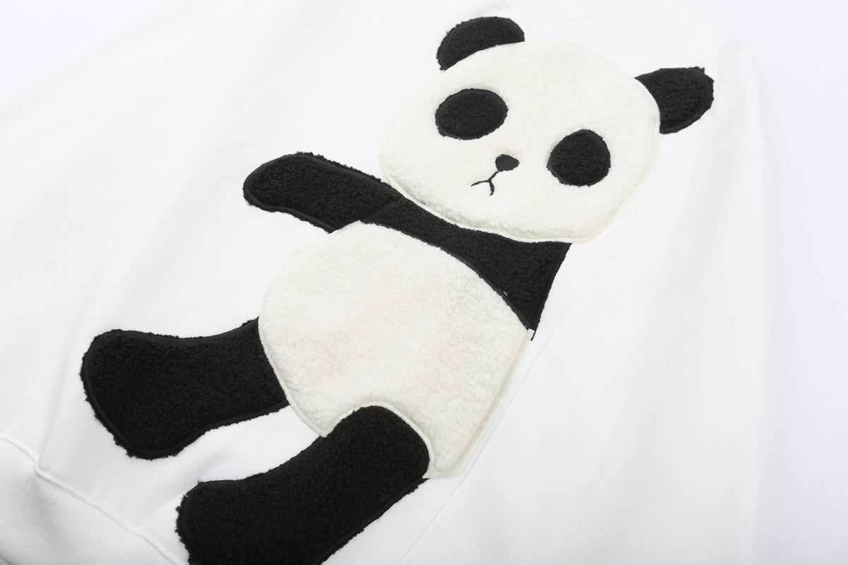 MAR1081 Furry Panda Crewneck - Fierce and Chic