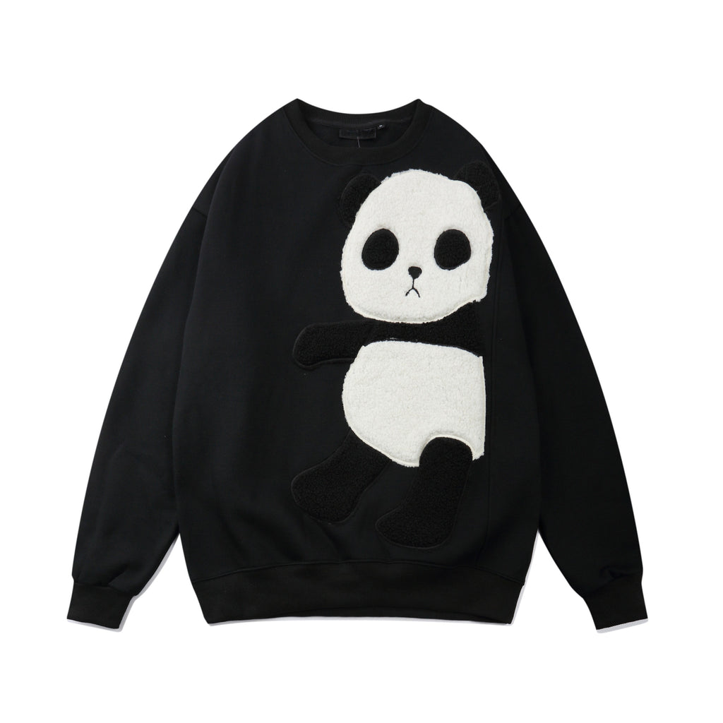 MAR1081 Furry Panda Crewneck - Fierce and Chic