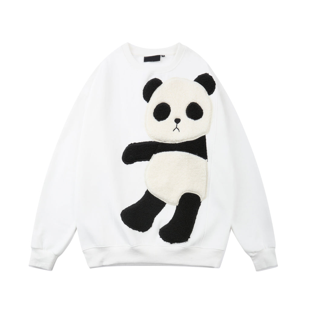 MAR1081 Furry Panda Crewneck - Fierce and Chic