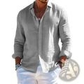 Men's Relaxed Fit Linen Button Down Shirt