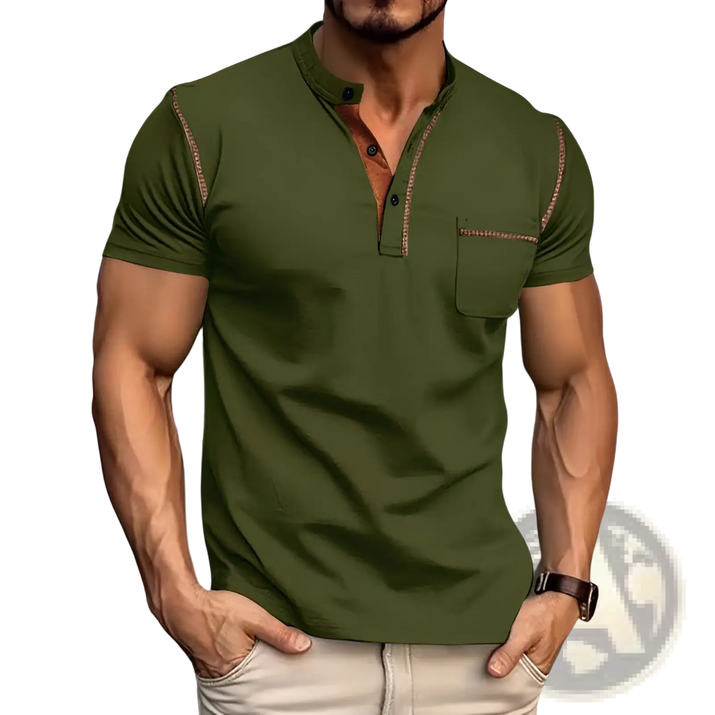Men's Slim Fit Short Sleeve Henley and Polo Shirts