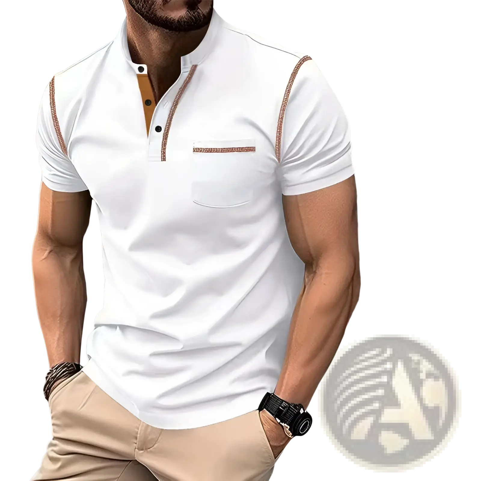 Men's Slim Fit Short Sleeve Henley and Polo Shirts