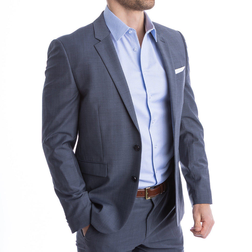 goTIELESS Ultimate Dress Shirt (Blue Diamond) - Fierce and Chic