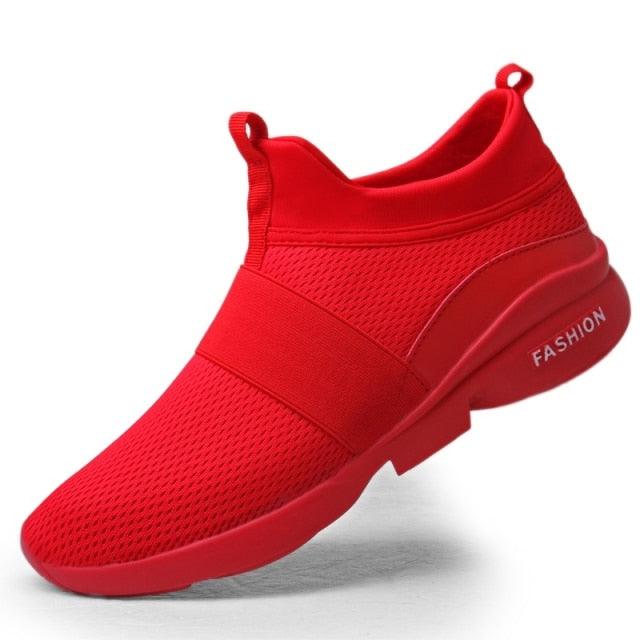 Mens Red Sneakers Flats Sport Footwear Couple Sneakers New Fashion Lovers Casual Lightweight Jogging Breathable Tennis Sport Shoes For Workout OutdoorWalking - Fierce and Chic
