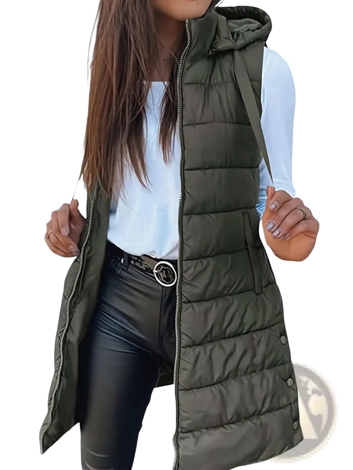 Quilted Hooded Puffer Vest Solid Cotton Outerwear - Fierce and Chic