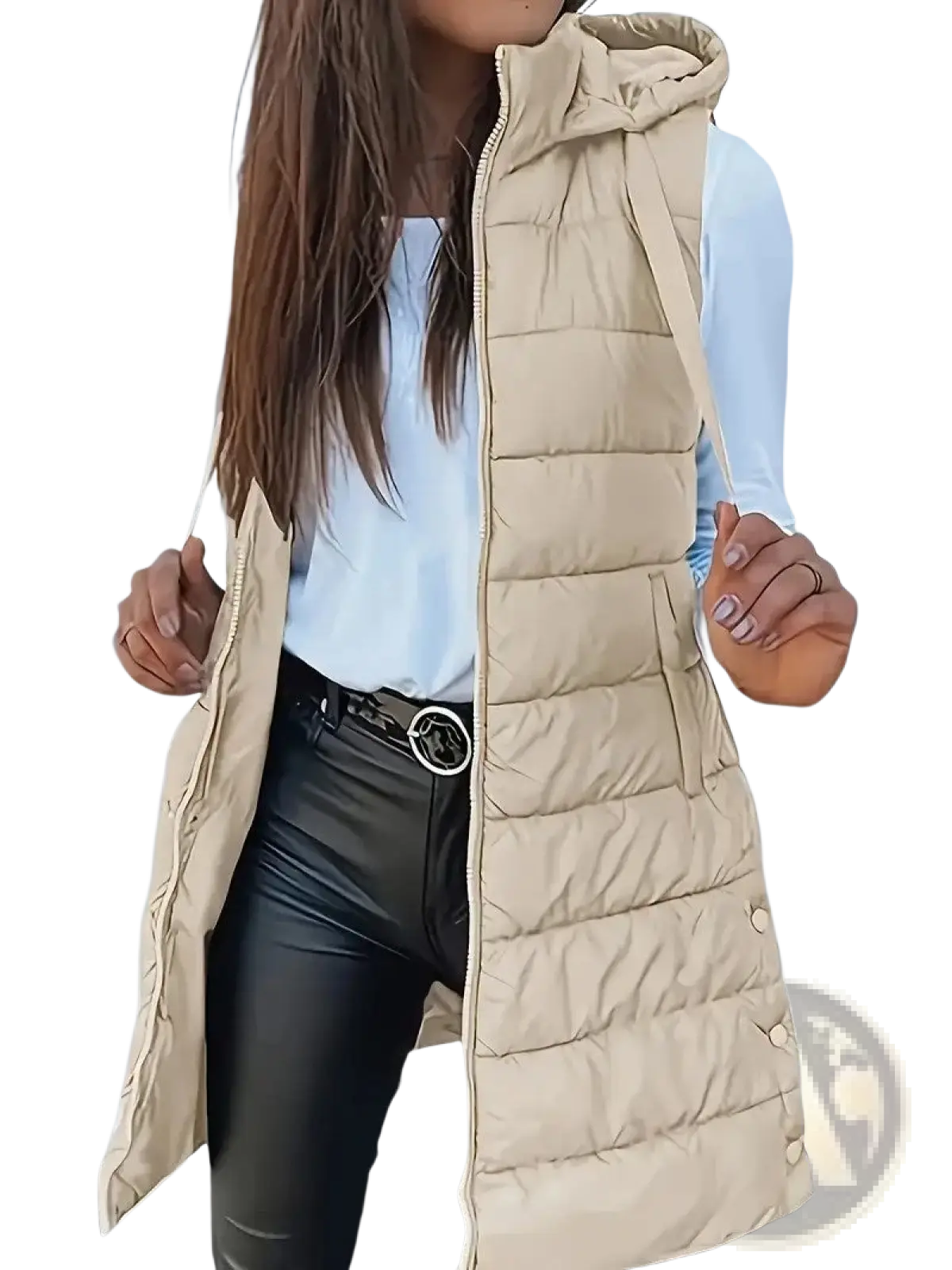 Quilted Hooded Puffer Vest Solid Cotton Outerwear - Fierce and Chic