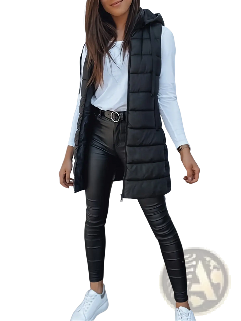 Quilted Hooded Puffer Vest Solid Cotton Outerwear - Fierce and Chic