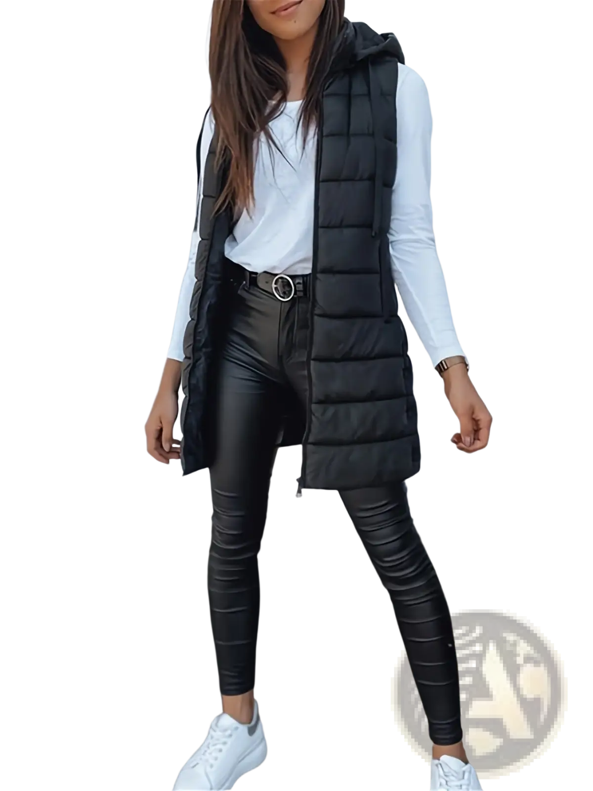 Quilted Hooded Puffer Vest Solid Cotton Outerwear - Fierce and Chic