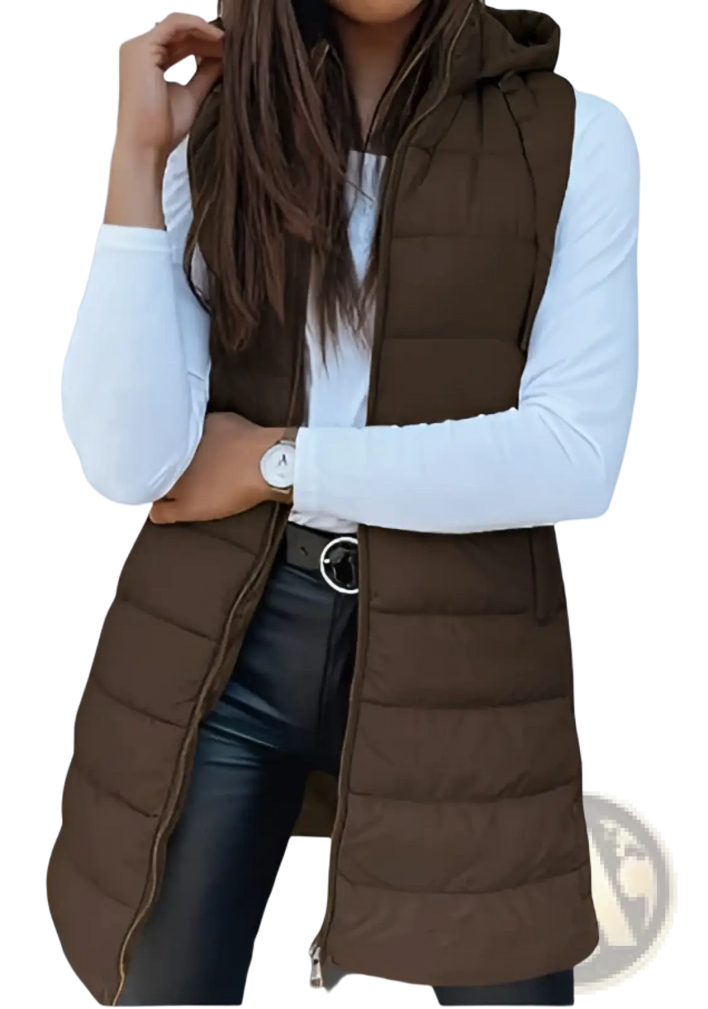 Quilted Hooded Puffer Vest Solid Cotton Outerwear - Fierce and Chic