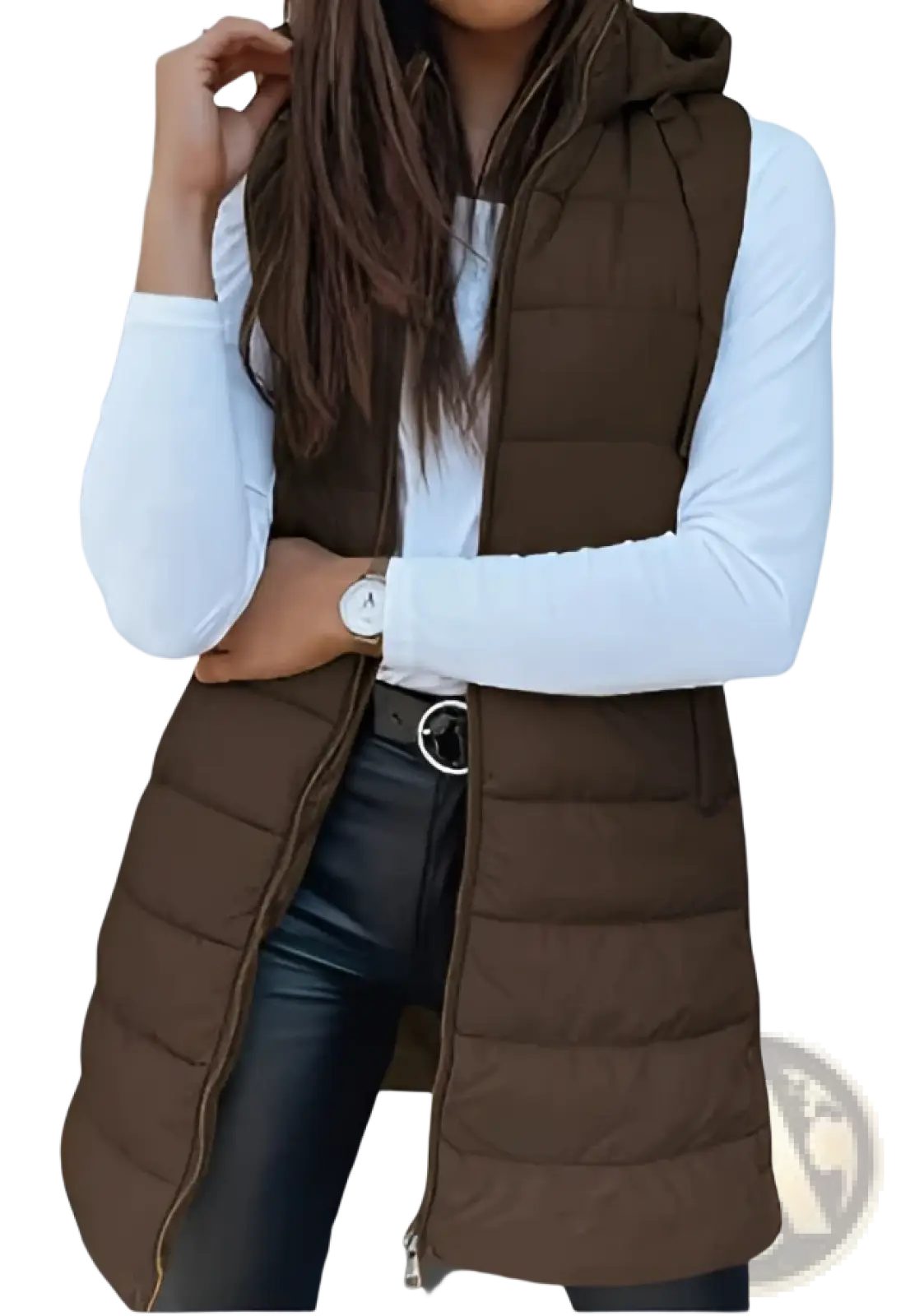 Quilted Hooded Puffer Vest Solid Cotton Outerwear - Fierce and Chic