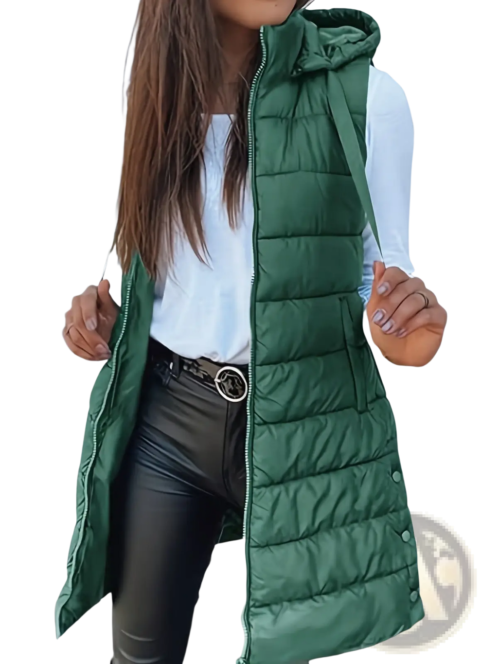 Quilted Hooded Puffer Vest Solid Cotton Outerwear - Fierce and Chic