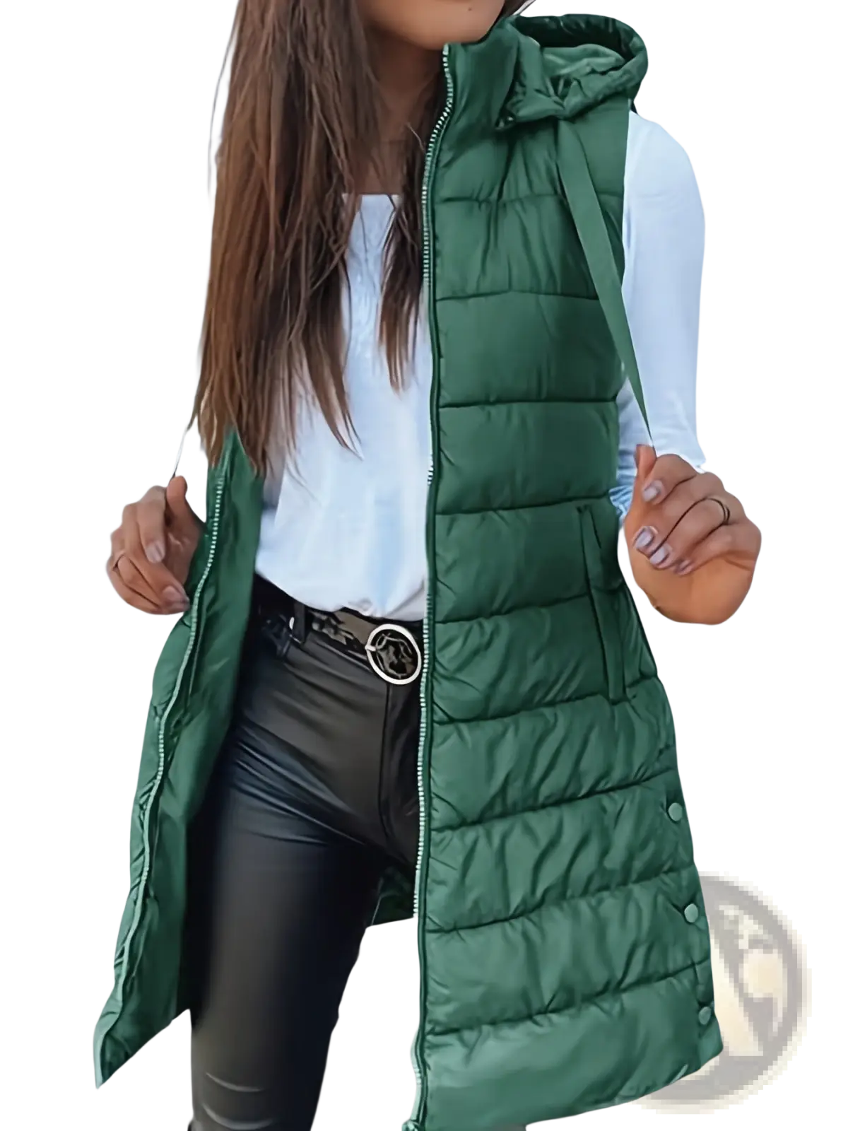 Quilted Hooded Puffer Vest Solid Cotton Outerwear - Fierce and Chic