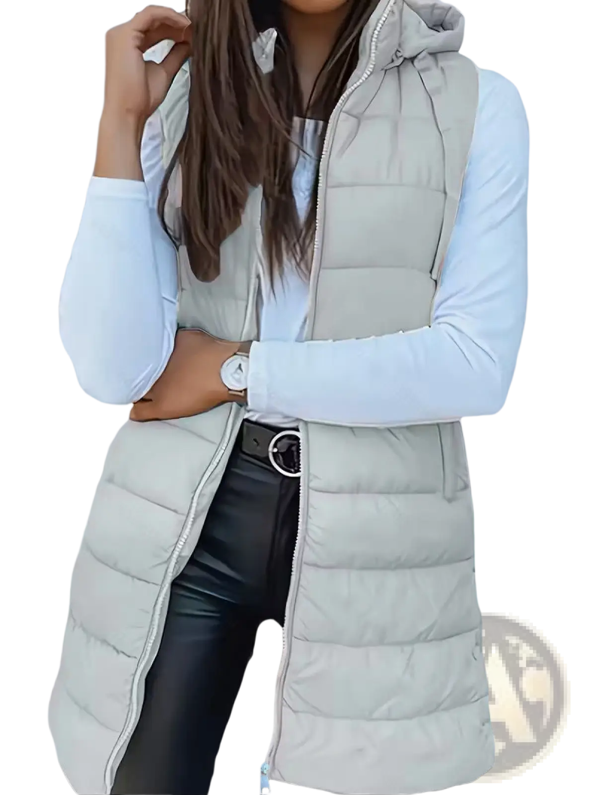 Quilted Hooded Puffer Vest Solid Cotton Outerwear - Fierce and Chic