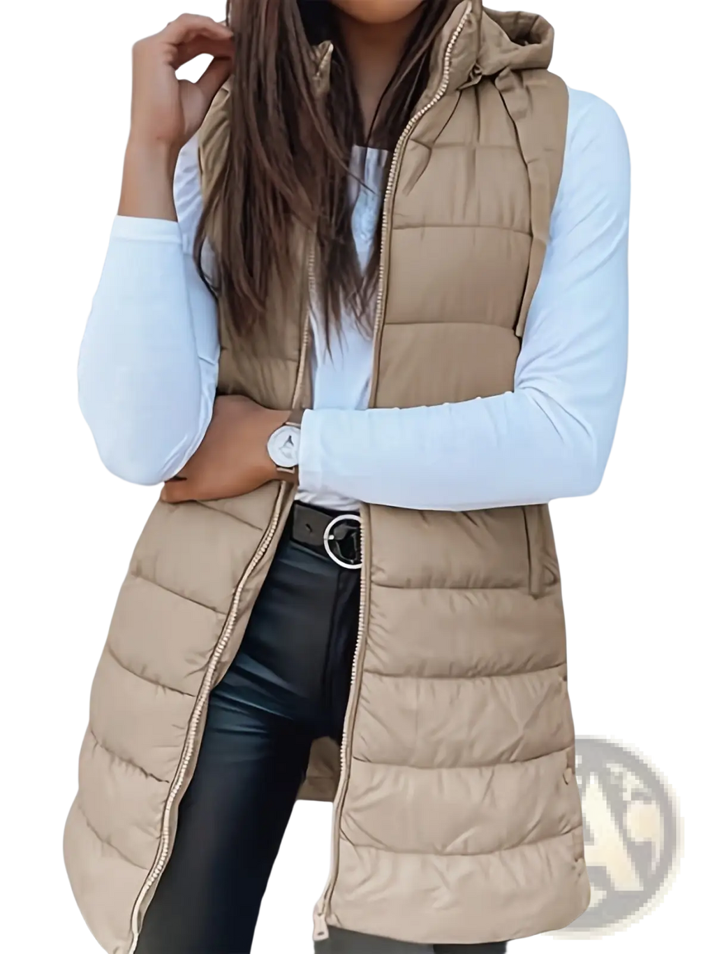Quilted Hooded Puffer Vest Solid Cotton Outerwear - Fierce and Chic