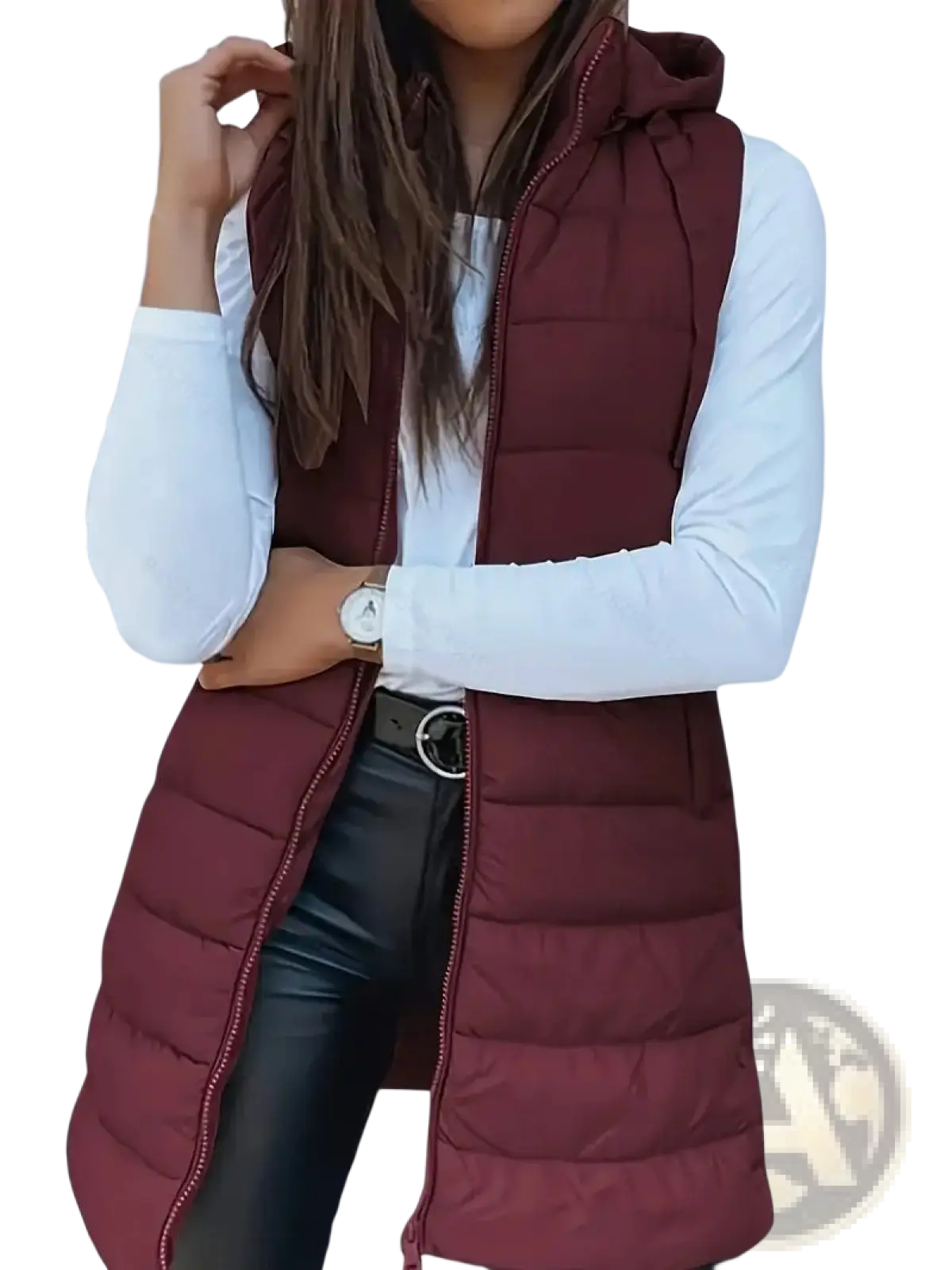 Quilted Hooded Puffer Vest Solid Cotton Outerwear - Fierce and Chic
