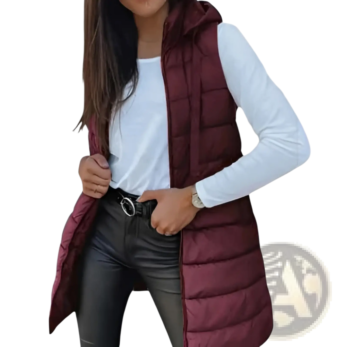 Quilted Hooded Puffer Vest Solid Cotton Outerwear - Fierce and Chic