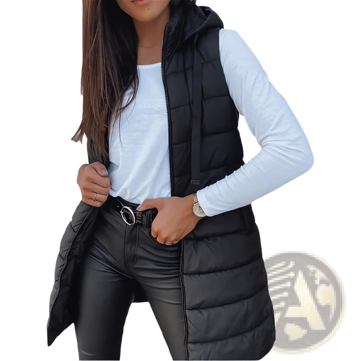 Quilted Hooded Puffer Vest Solid Cotton Outerwear - Fierce and Chic