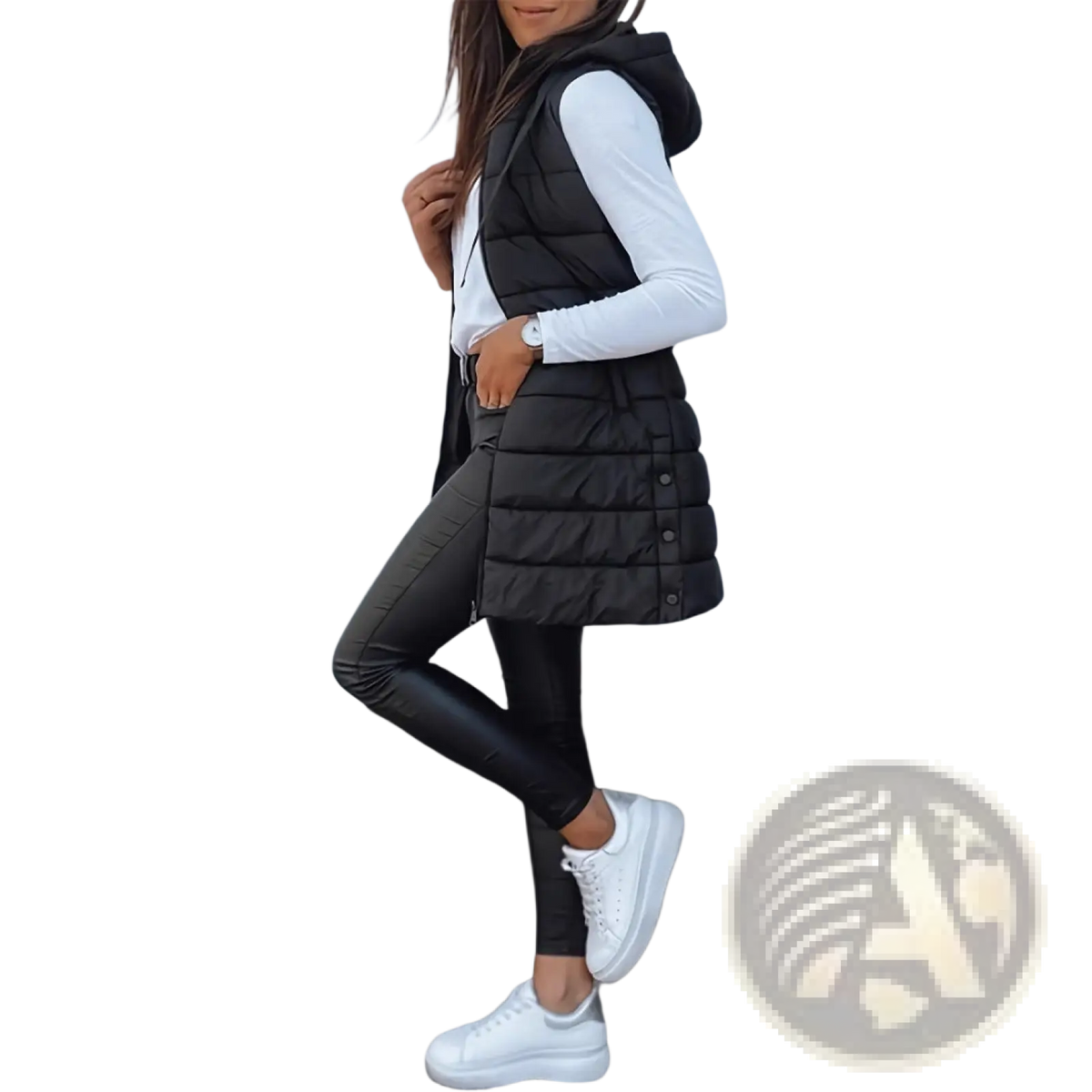 Quilted Hooded Puffer Vest Solid Cotton Outerwear - Fierce and Chic