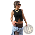 Ribbed Button Vest Top - Fierce and Chic