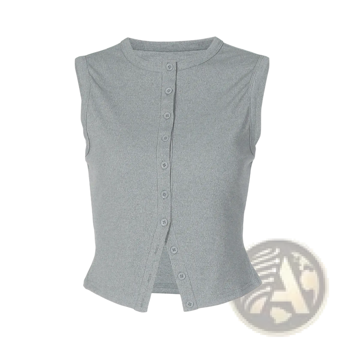 Ribbed Button Vest Top - Fierce and Chic