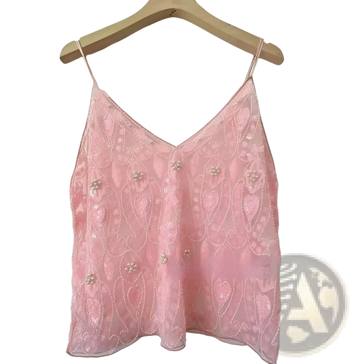 Sequin Embroidered Mesh Camisole Top - Fierce and Chic