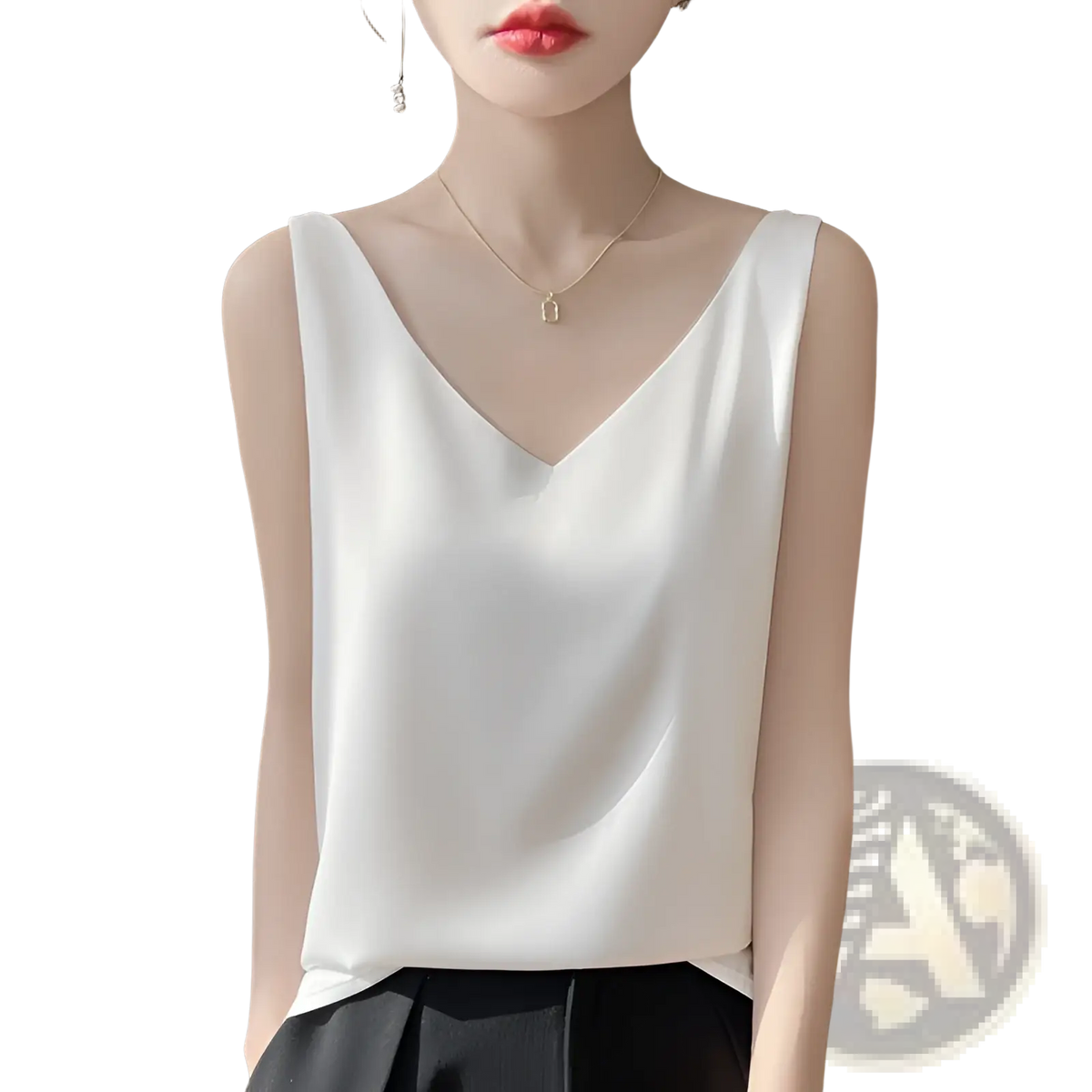 Silky Satin V-neck Camisole Top - Fierce and Chic