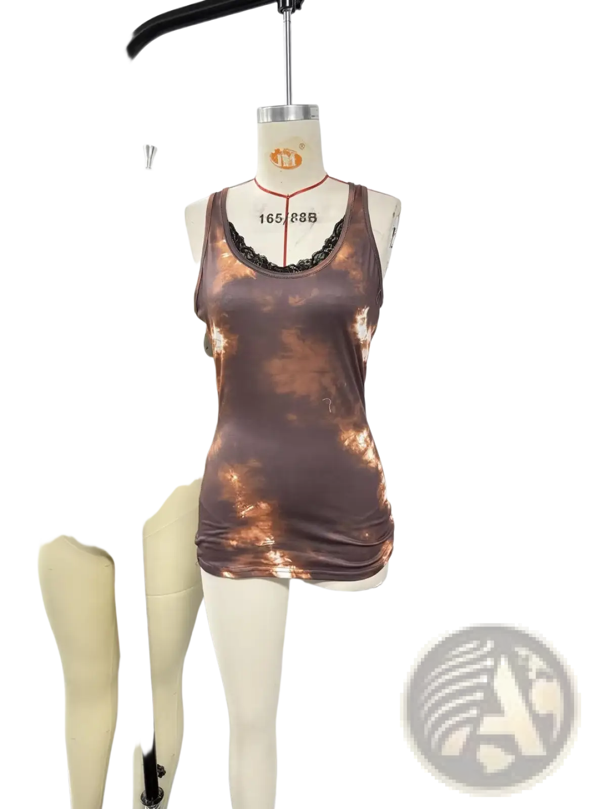 Tie Dye Lace Trim Tank Top - Fierce and Chic