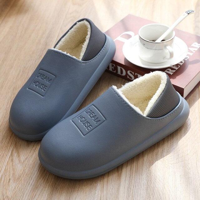 Unisex Home Shoes Winter Clogs Indoor Plush Warm Slippers Sandals For Women New Fashion Footwear Soft Slides Cozy Indoor Outdoor Knit Slipper Clog With Plush Warm Fur Lining Slippers For Women - Fierce and Chic