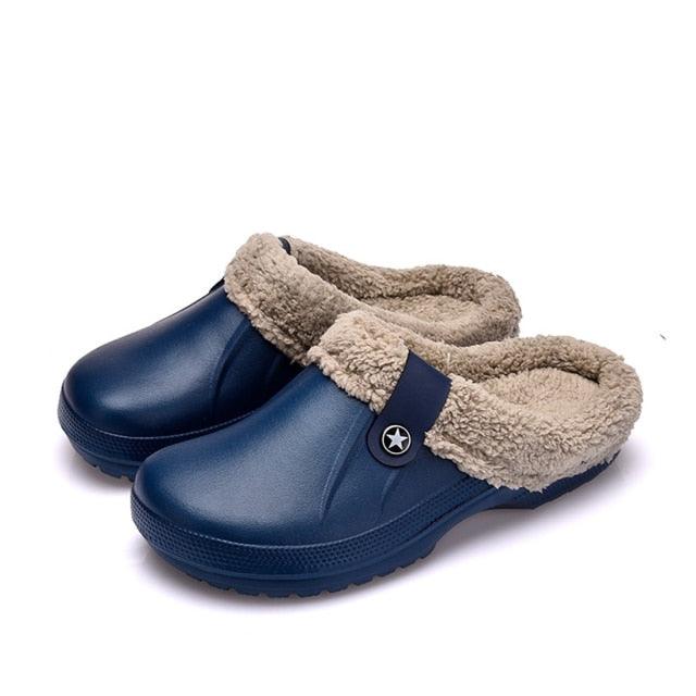 Unisex Home Shoes Winter Clogs Indoor Plush Warm Slippers Sandals For Women New Fashion Footwear Soft Slides Cozy Indoor Outdoor Knit Slipper Clog With Plush Warm Fur Lining Slippers For Women - Fierce and Chic