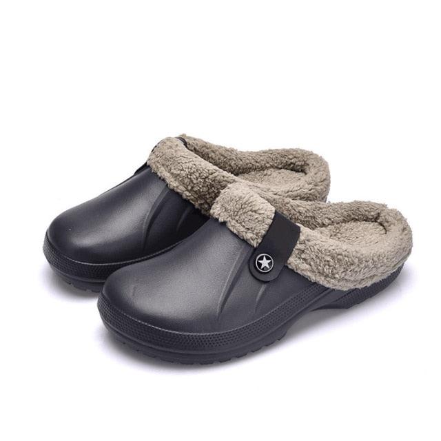 Unisex Home Shoes Winter Clogs Indoor Plush Warm Slippers Sandals For Women New Fashion Footwear Soft Slides Cozy Indoor Outdoor Knit Slipper Clog With Plush Warm Fur Lining Slippers For Women - Fierce and Chic