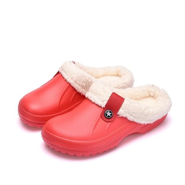 Unisex Home Winter Clogs Indoor Fur Warm Slippers For Women New Fashion Footwear Winter Slippers Home House Shoes Warm Plush Fleece Lining Garden Clogs Outdoor Indoor Clogs - Fierce and Chic