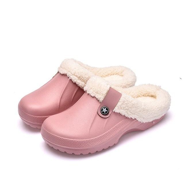 Unisex Home Winter Clogs Indoor Fur Warm Slippers For Women New Fashion Footwear Winter Slippers Home House Shoes Warm Plush Fleece Lining Garden Clogs Outdoor Indoor Clogs - Fierce and Chic