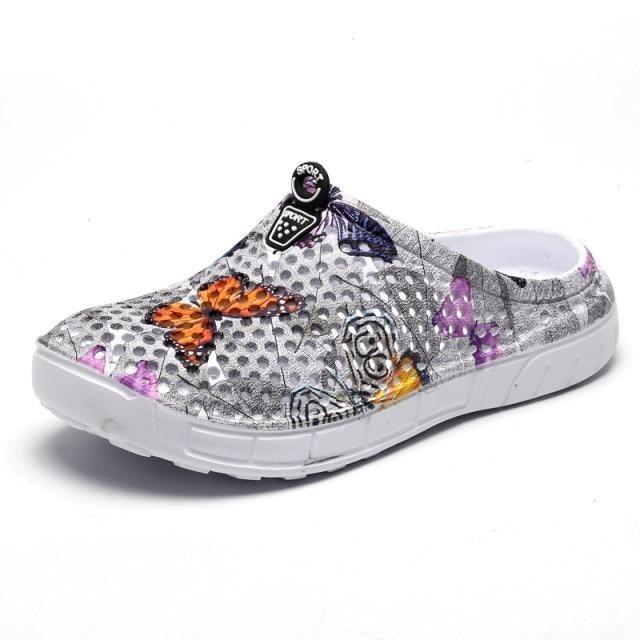Womens Slip-On Quick Dry Water Clogs Shoes Beach Sandals Lightweight Breathable Bathroom Garden Clogs Shoes Summer Breathable Mesh Sandals Beach Footwear Anti-Slip Slippers Quick Drying Sandals - Fierce and Chic
