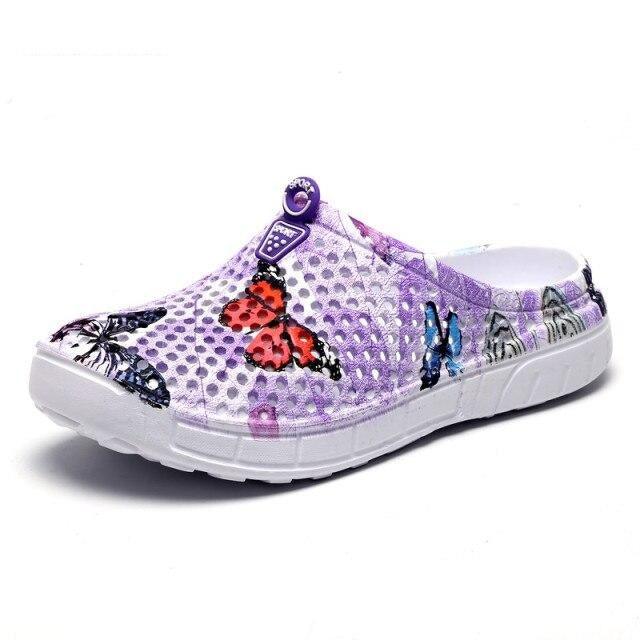 Womens Slip-On Quick Dry Water Clogs Shoes Beach Sandals Lightweight Breathable Bathroom Garden Clogs Shoes Summer Breathable Mesh Sandals Beach Footwear Anti-Slip Slippers Quick Drying Sandals - Fierce and Chic