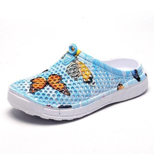 Womens Slip-On Quick Dry Water Clogs Shoes Beach Sandals Lightweight Breathable Bathroom Garden Clogs Shoes Summer Breathable Mesh Sandals Beach Footwear Anti-Slip Slippers Quick Drying Sandals - Fierce and Chic