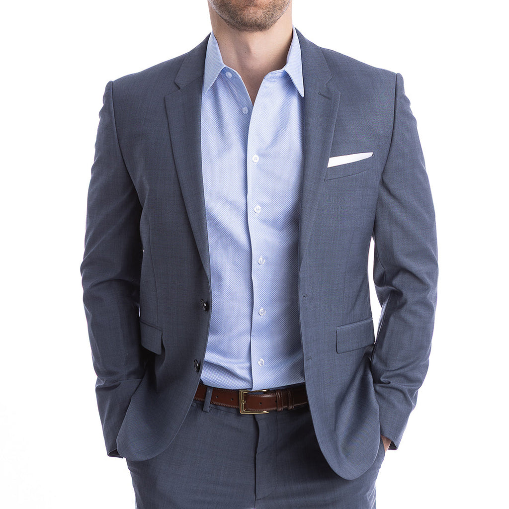 goTIELESS Ultimate Dress Shirt (Blue Diamond) - Fierce and Chic